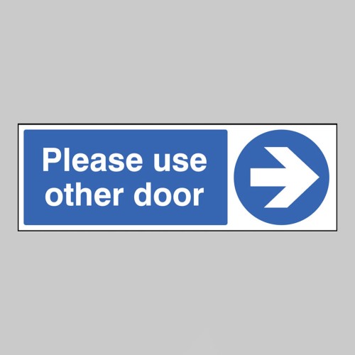 Please Use Other Door - Arrow Right