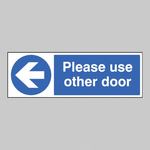 Please Use Other Door - Arrow Left