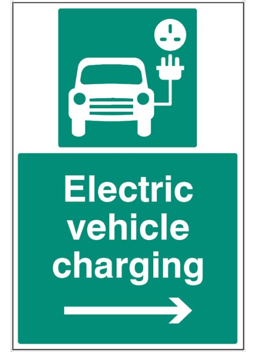 Electric Vehicle Charging Point Right Arrow