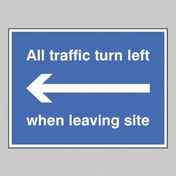 All Traffic Turn Left when Leaving Site