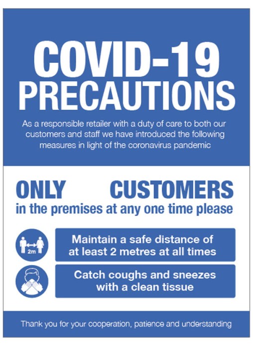 COVID-19 Precautions - Blue